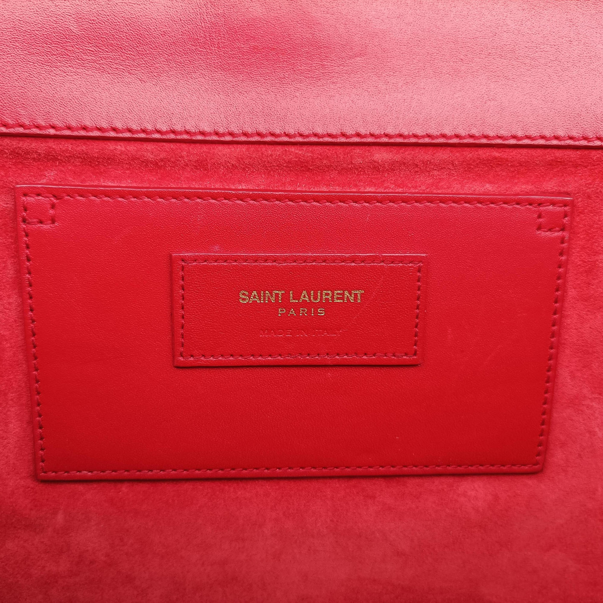 Pre-owned Yves Saint Laurent KATE Red Leather 354119 shoulderbag | stylenewstar