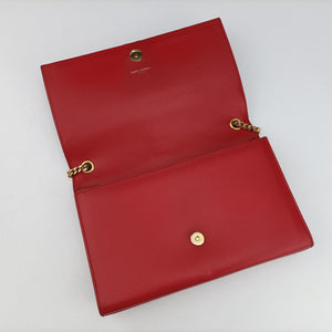 Pre-owned Yves Saint Laurent KATE Red Leather 354119 shoulderbag | stylenewstar