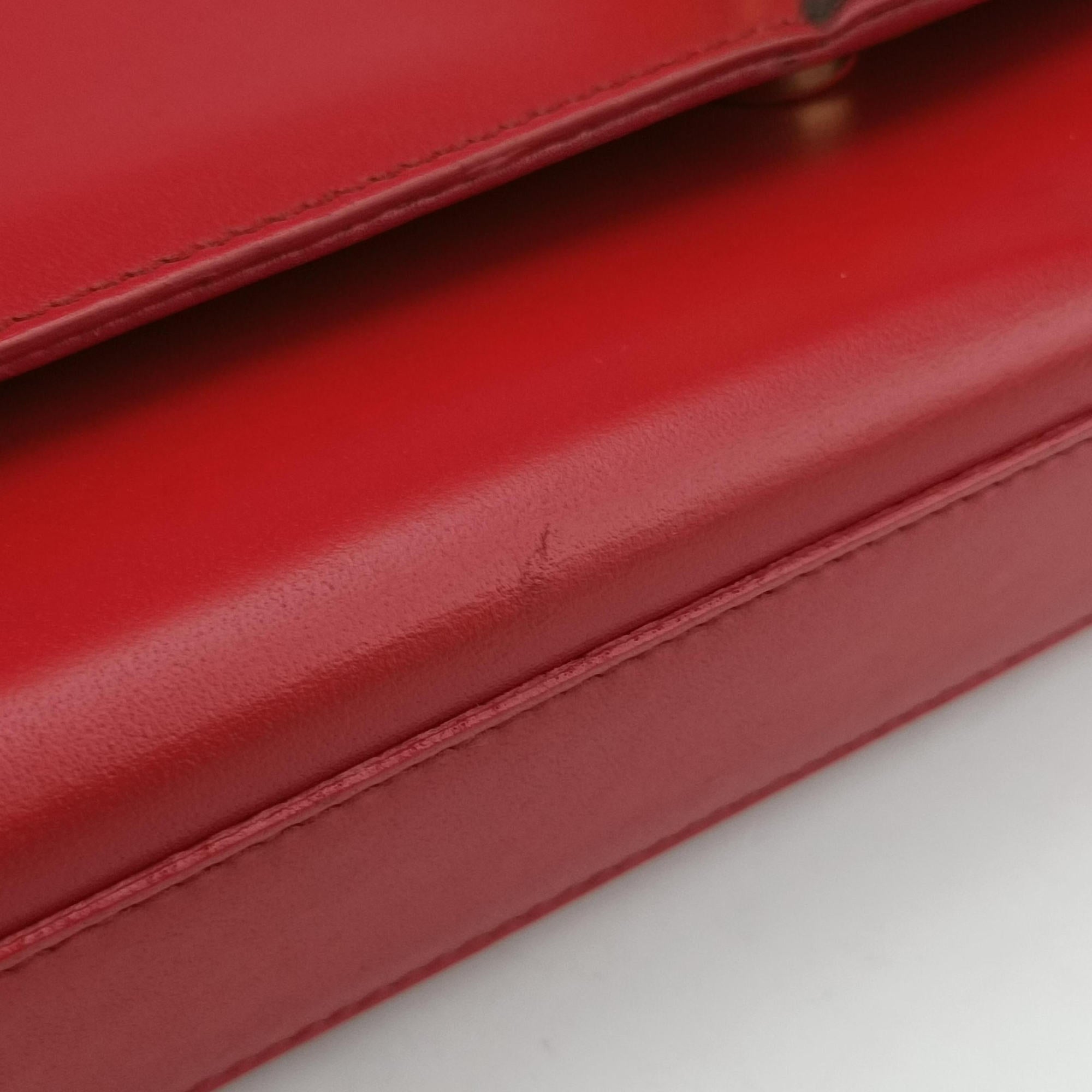 Pre-owned Yves Saint Laurent KATE Red Leather 354119 shoulderbag | stylenewstar