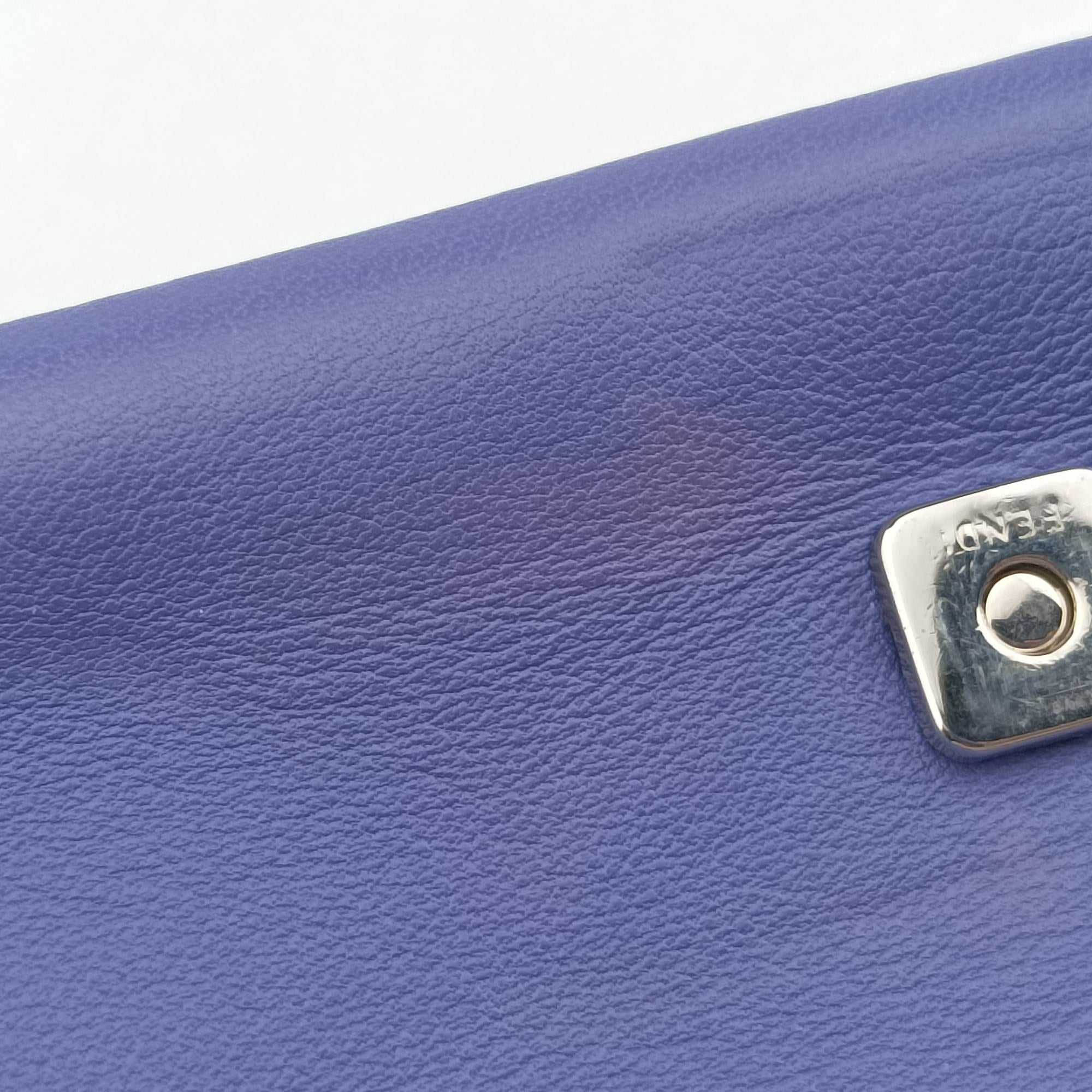 Pre-owned Fendi monster micro Baguette Purple Leather 8M0354 shoulderbag | stylenewstar