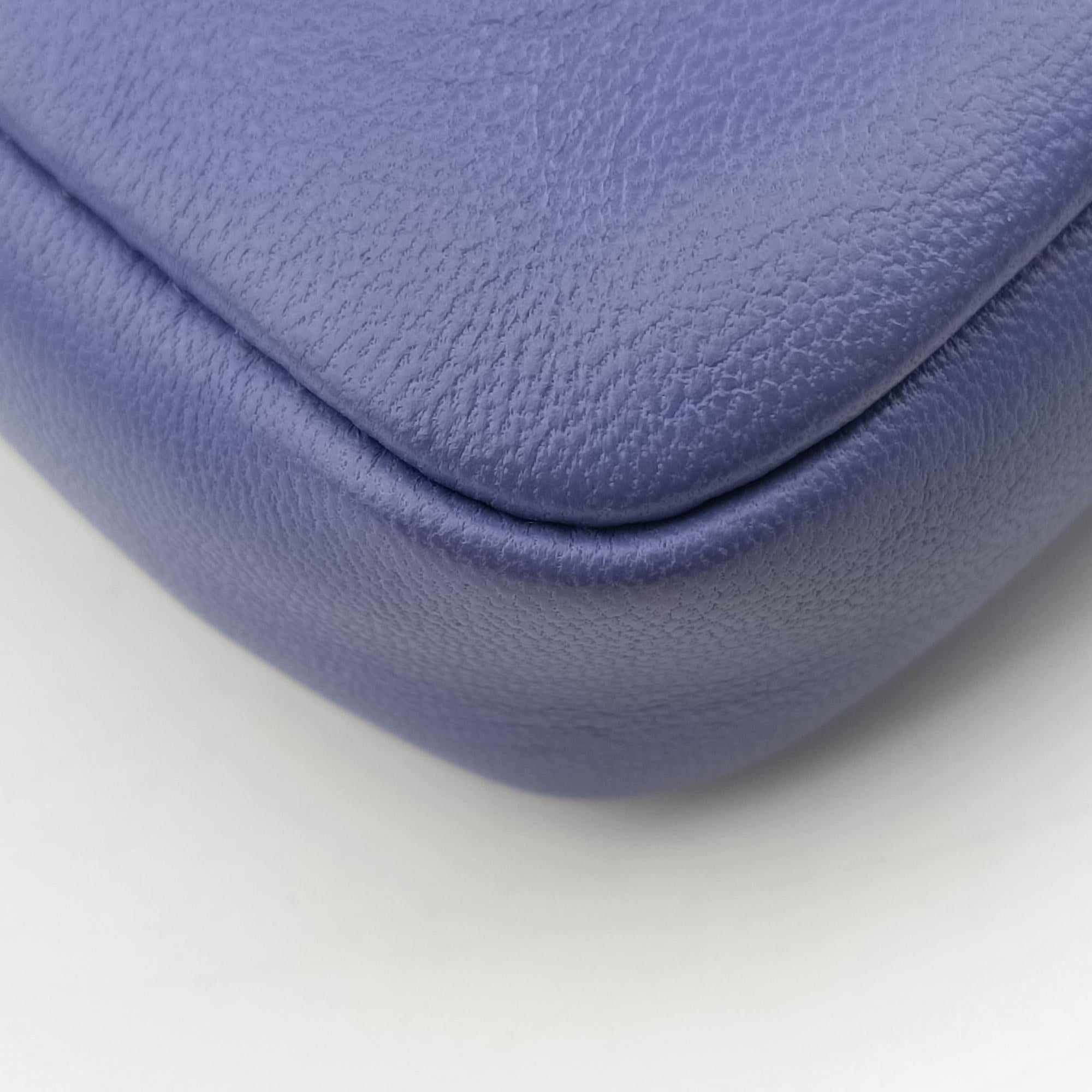 Pre-owned Fendi monster micro Baguette Purple Leather 8M0354 shoulderbag | stylenewstar