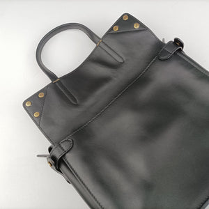 Pre-owned Fendi Flip black×red×brown Leather× Suede 8TB302 shoulderbag | stylenewstar