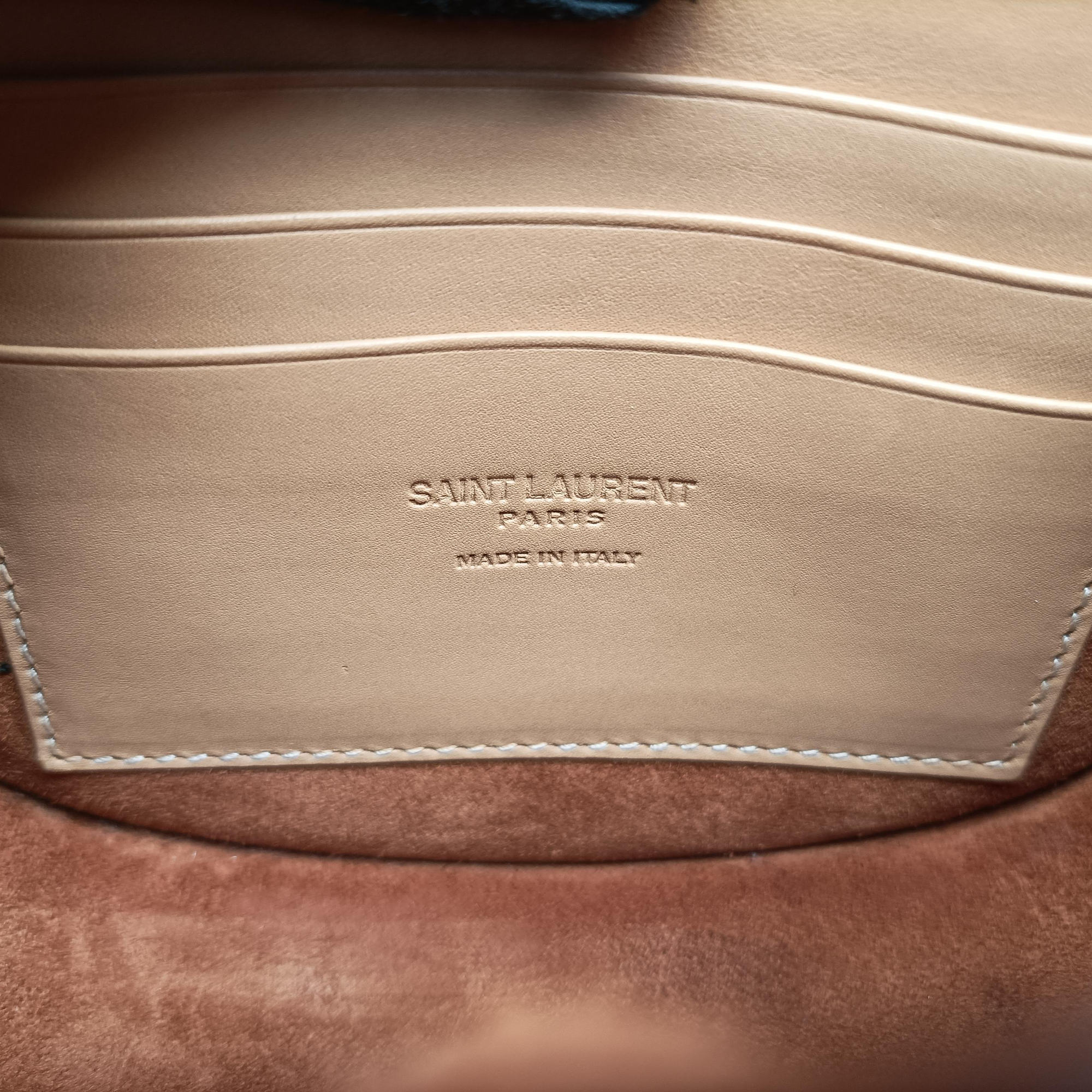 Secondhand Yves Saint Laurent KAIA small Beige Leather 623097 shoulderbag | stylenewstar