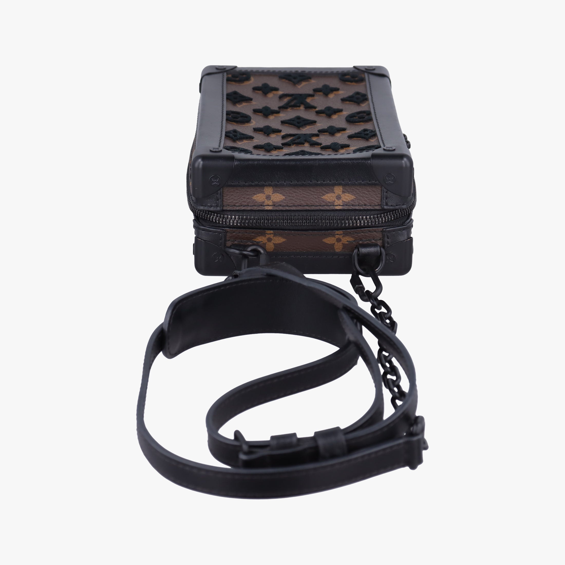 Pre-owned Louis Vuitton Vertical Soft Trunk brown×Noir Monogram Toughtage M45044 shoulderbag | stylenewstar