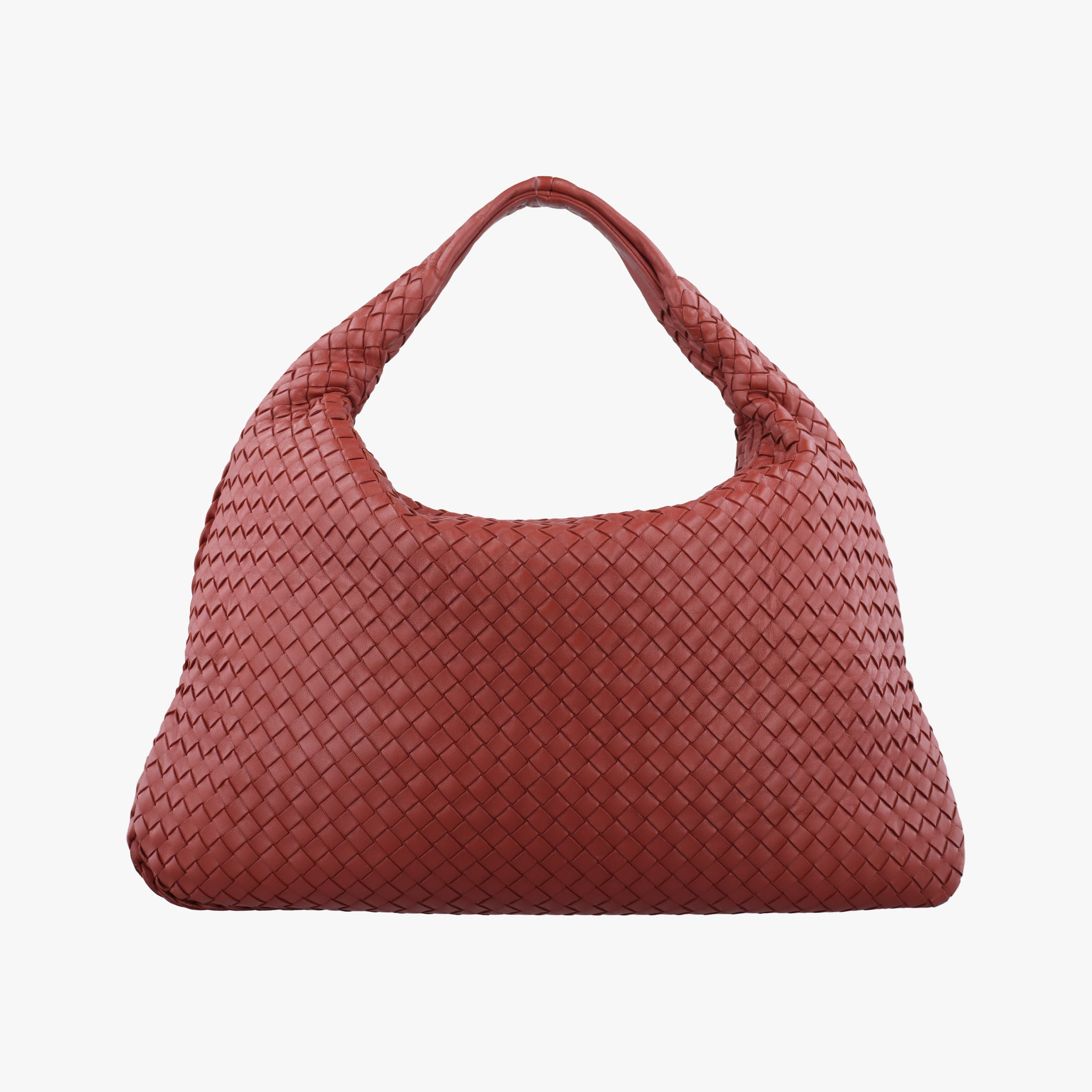 Pre-owned Bottega Veneta Intrecciato Red lambskin  handbag | stylenewstar