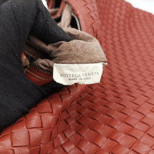 Pre-owned Bottega Veneta Intrecciato Red lambskin  handbag | stylenewstar
