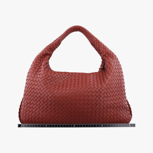 Pre-owned Bottega Veneta Intrecciato Red lambskin  handbag | stylenewstar