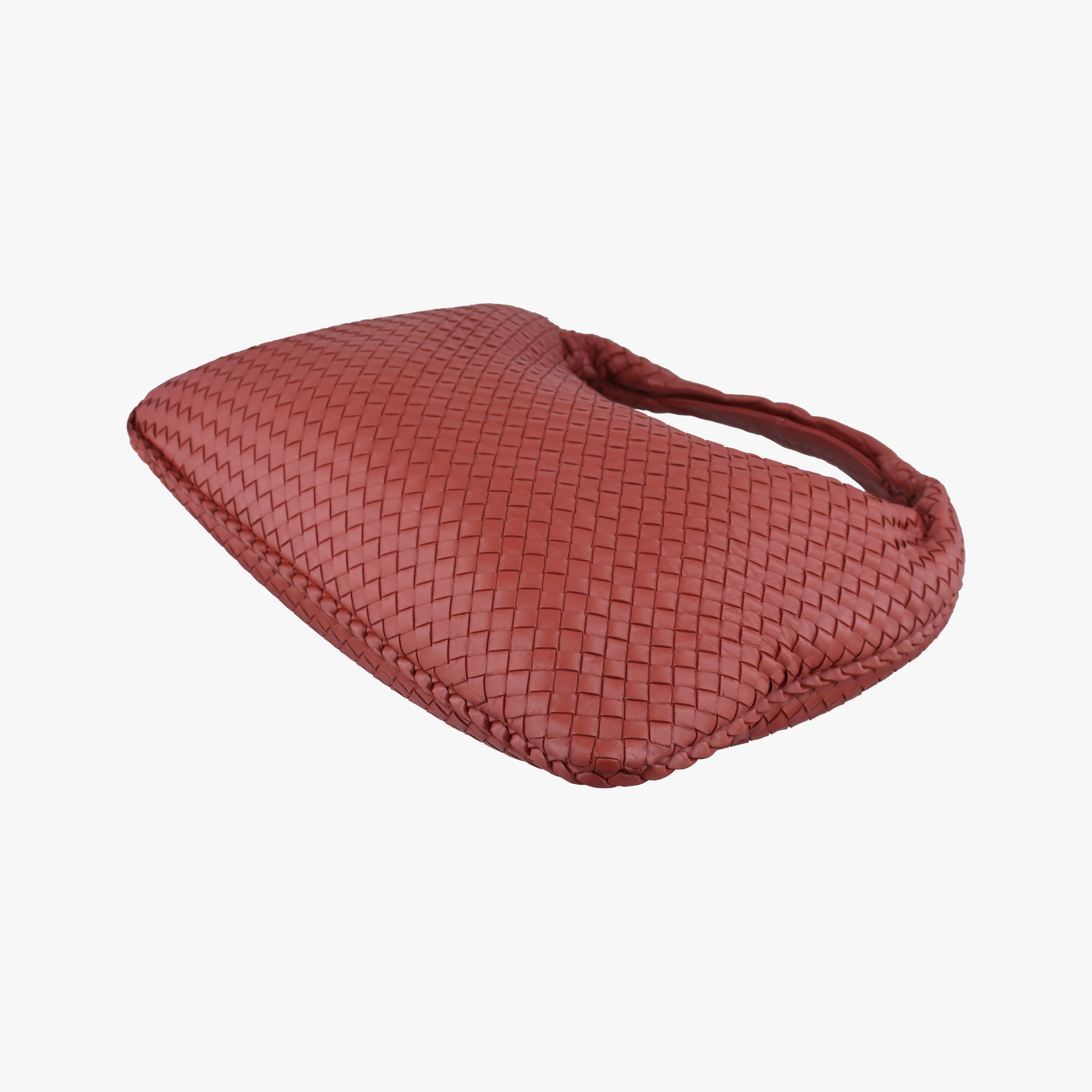 Pre-owned Bottega Veneta Intrecciato Red lambskin  handbag | stylenewstar