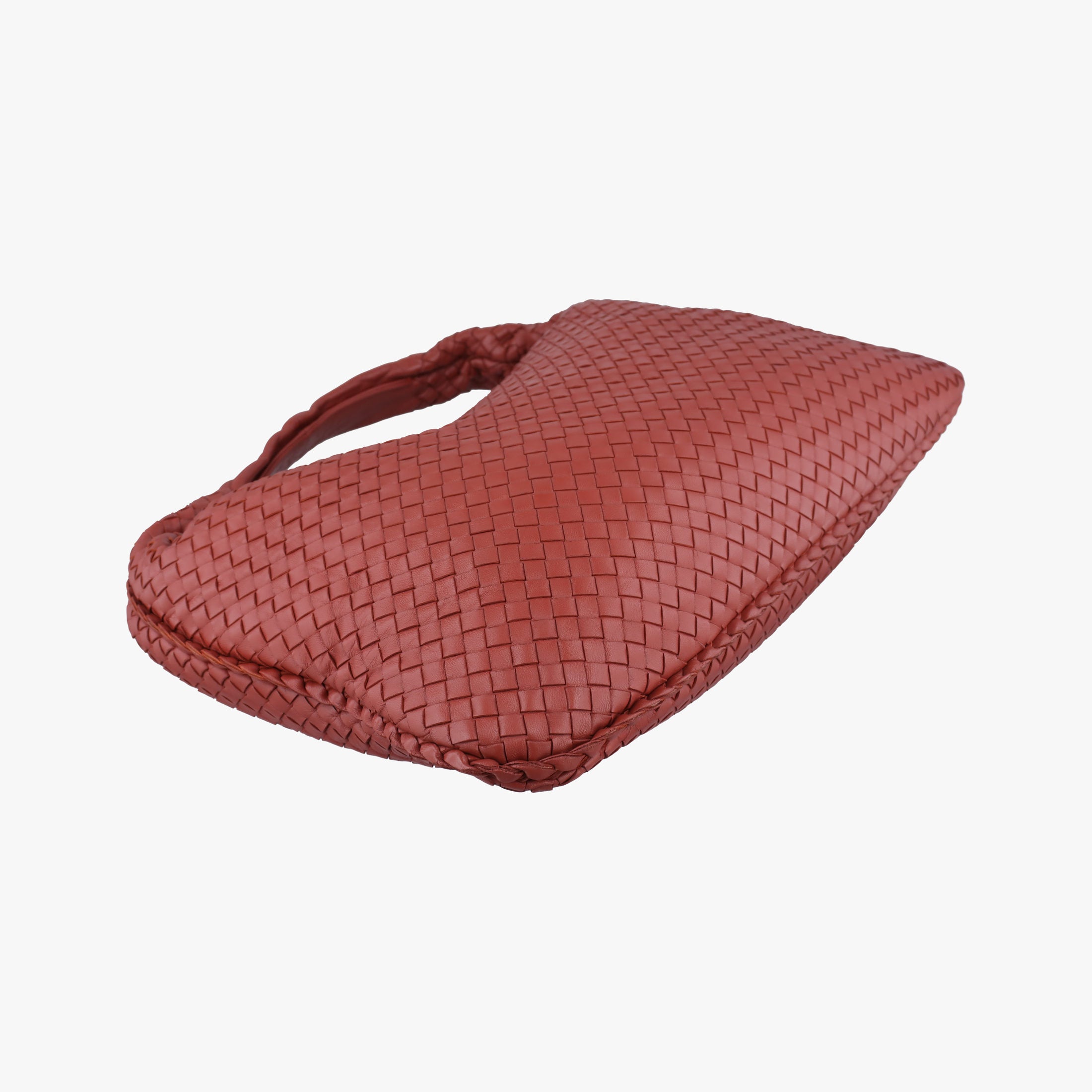Pre-owned Bottega Veneta Intrecciato Red lambskin  handbag | stylenewstar