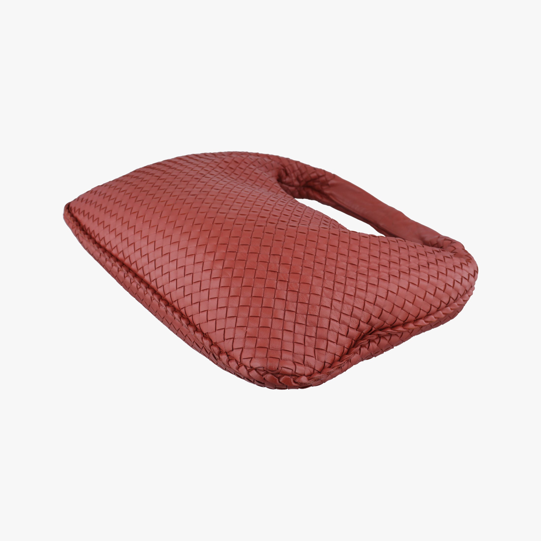 Pre-owned Bottega Veneta Intrecciato Red lambskin  handbag | stylenewstar