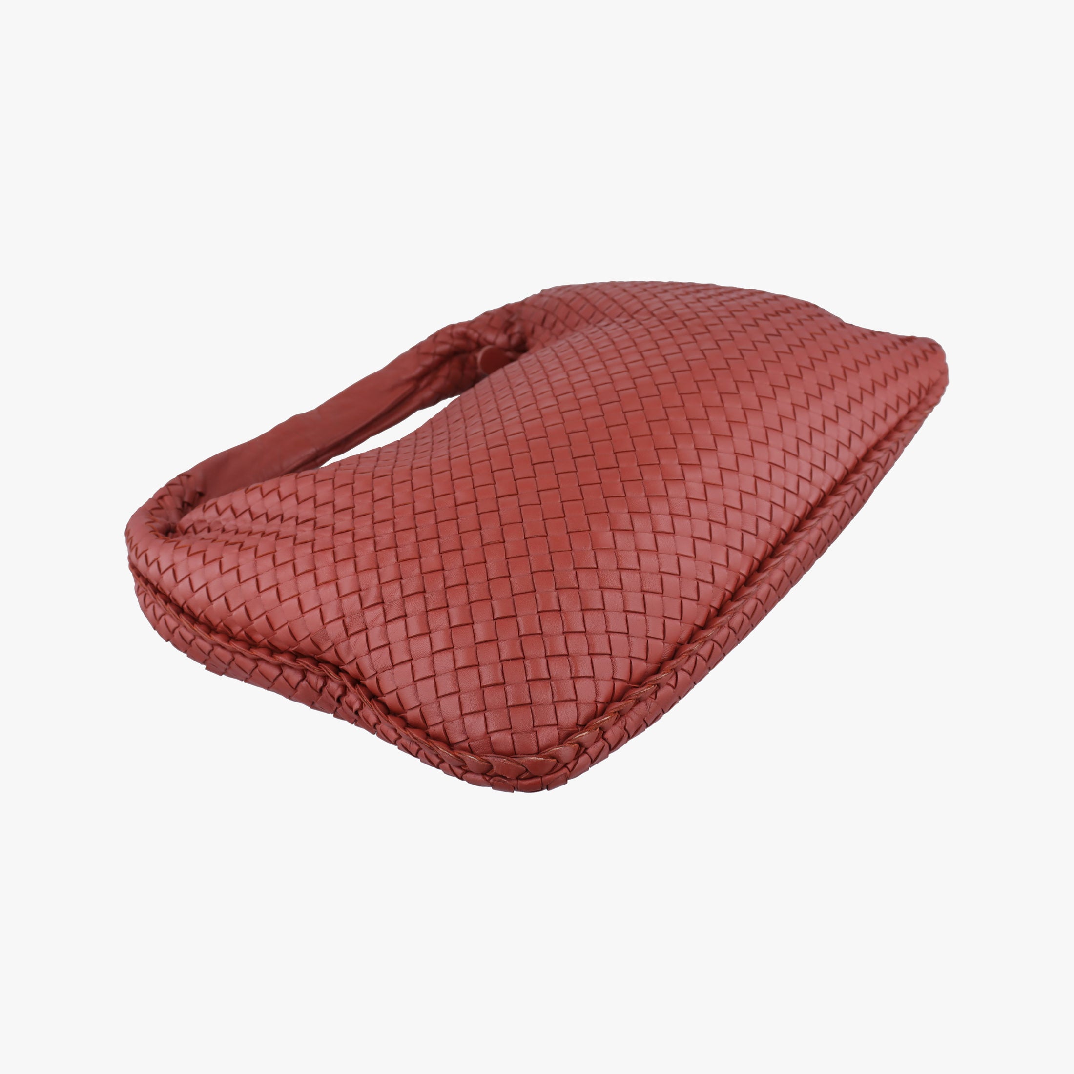 Pre-owned Bottega Veneta Intrecciato Red lambskin  handbag | stylenewstar
