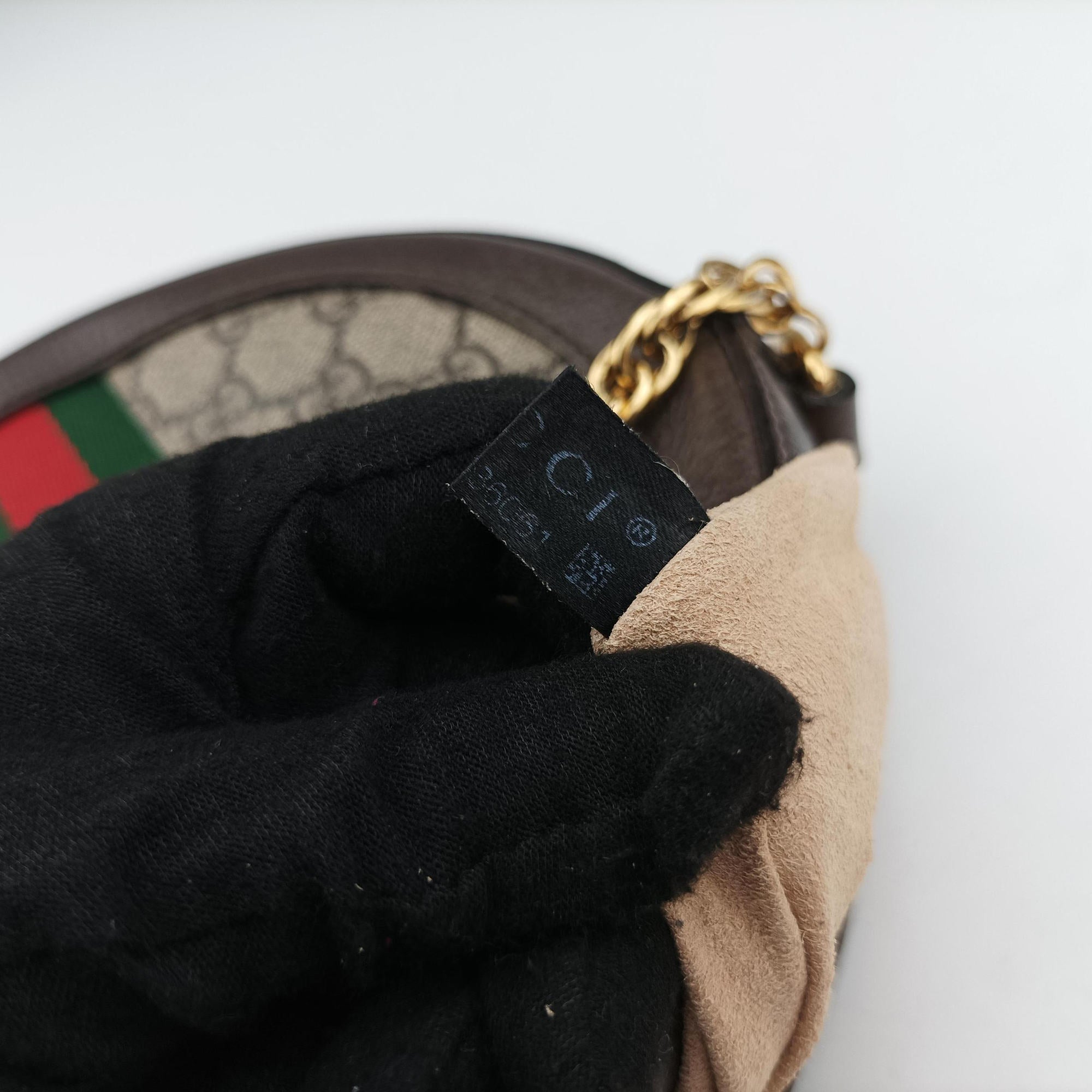 Pre-owned Gucci Ophidia Brown×beige×multi PVC coated canvas×Leather 550618 shoulderbag | stylenewstar