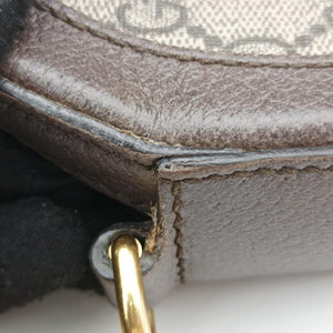 Pre-owned Gucci Ophidia Brown×beige×multi PVC coated canvas×Leather 550618 shoulderbag | stylenewstar