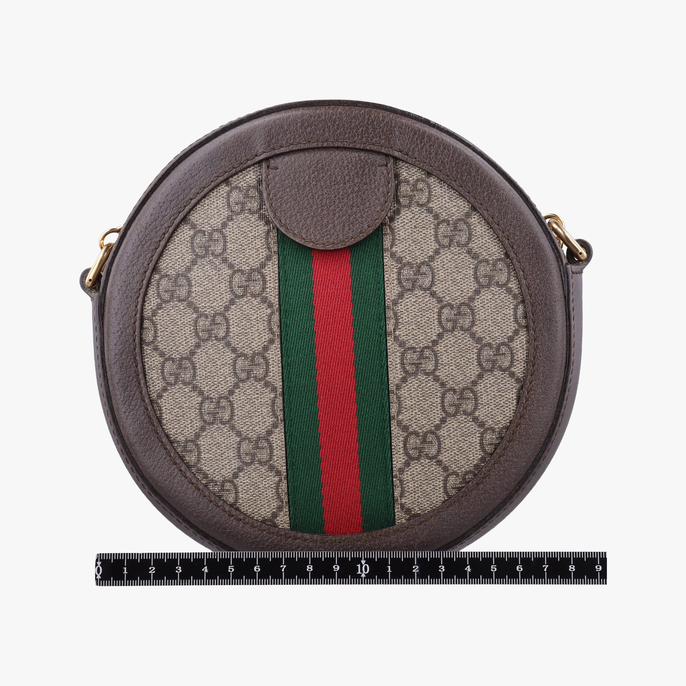 Pre-owned Gucci Ophidia Brown×beige×multi PVC coated canvas×Leather 550618 shoulderbag | stylenewstar