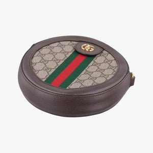Pre-owned Gucci Ophidia Brown×beige×multi PVC coated canvas×Leather 550618 shoulderbag | stylenewstar