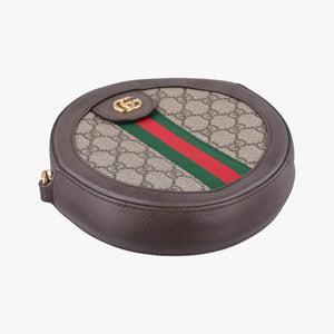 Pre-owned Gucci Ophidia Brown×beige×multi PVC coated canvas×Leather 550618 shoulderbag | stylenewstar