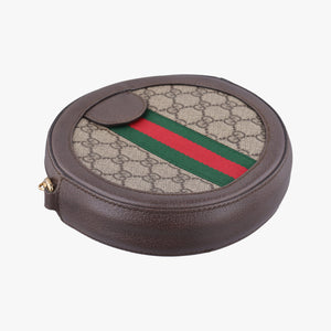 Pre-owned Gucci Ophidia Brown×beige×multi PVC coated canvas×Leather 550618 shoulderbag | stylenewstar