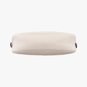 Pre-owned Gucci GG Marmont White Leather 447632 shoulderbag | stylenewstar