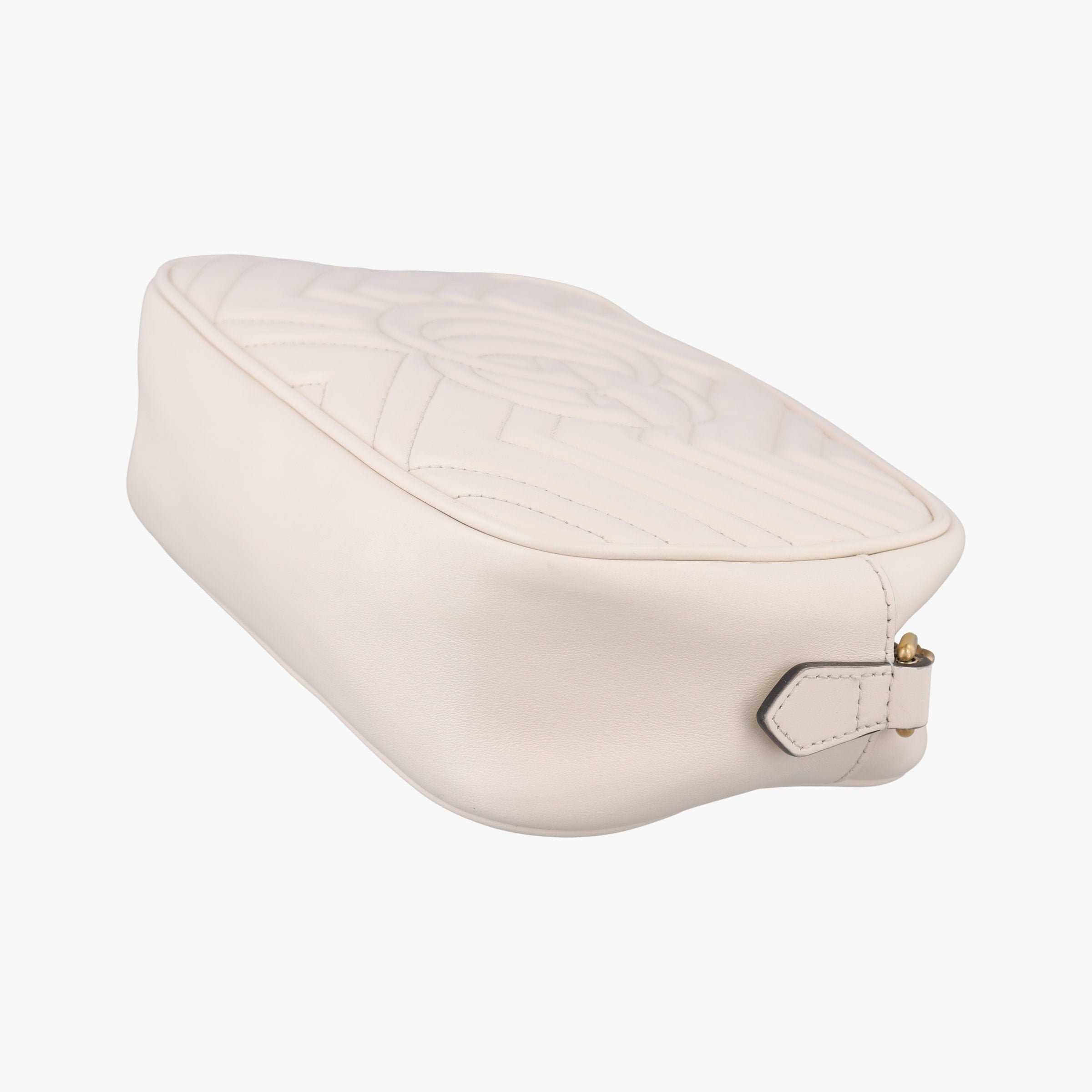 Pre-owned Gucci GG Marmont White Leather 447632 shoulderbag | stylenewstar