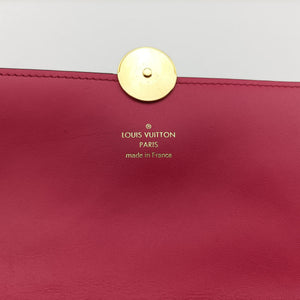 Pre-owned Louis Vuitton Flore Chain brown×FUCHSIA Monogram Porte Feuille ×calf leather M69578 shoulderbag | stylenewstar