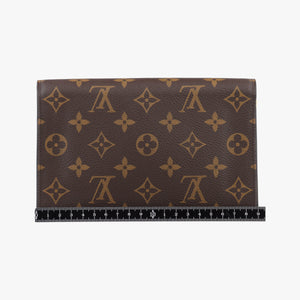 Pre-owned Louis Vuitton Flore Chain brown×FUCHSIA Monogram Porte Feuille ×calf leather M69578 shoulderbag | stylenewstar