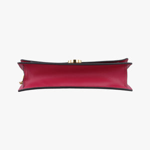 Pre-owned Louis Vuitton Flore Chain brown×FUCHSIA Monogram Porte Feuille ×calf leather M69578 shoulderbag | stylenewstar