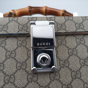 Vintage Gucci Padlock Brown PVC coated canvas×Leather 588351 shoulderbag | stylenewstar