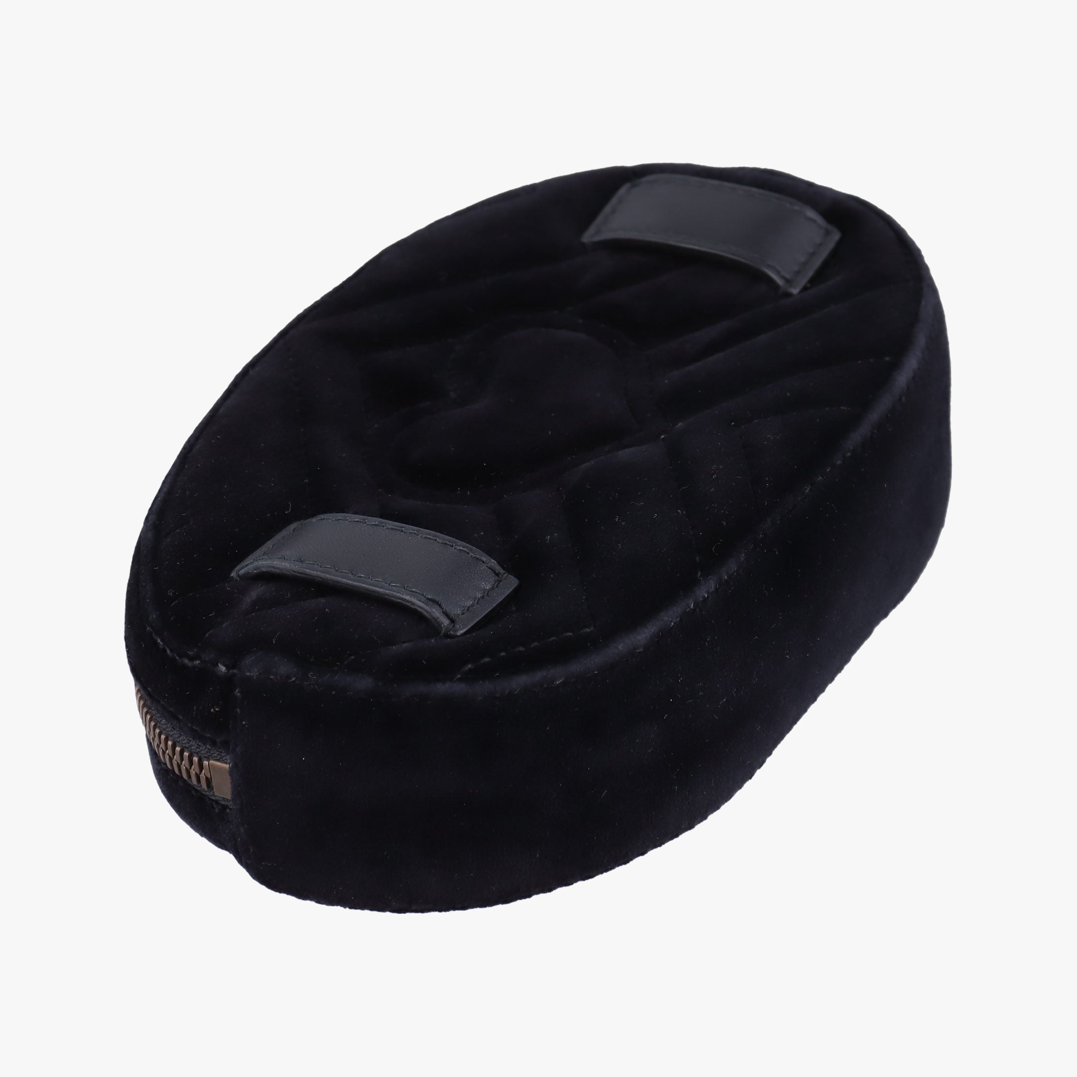 Pre-owned Gucci GG Marmont Black velour 476434 bum bag/waist bag | stylenewstar