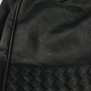 Pre-owned Bottega Veneta Intrecciato Black lambskin  shoulderbag | stylenewstar
