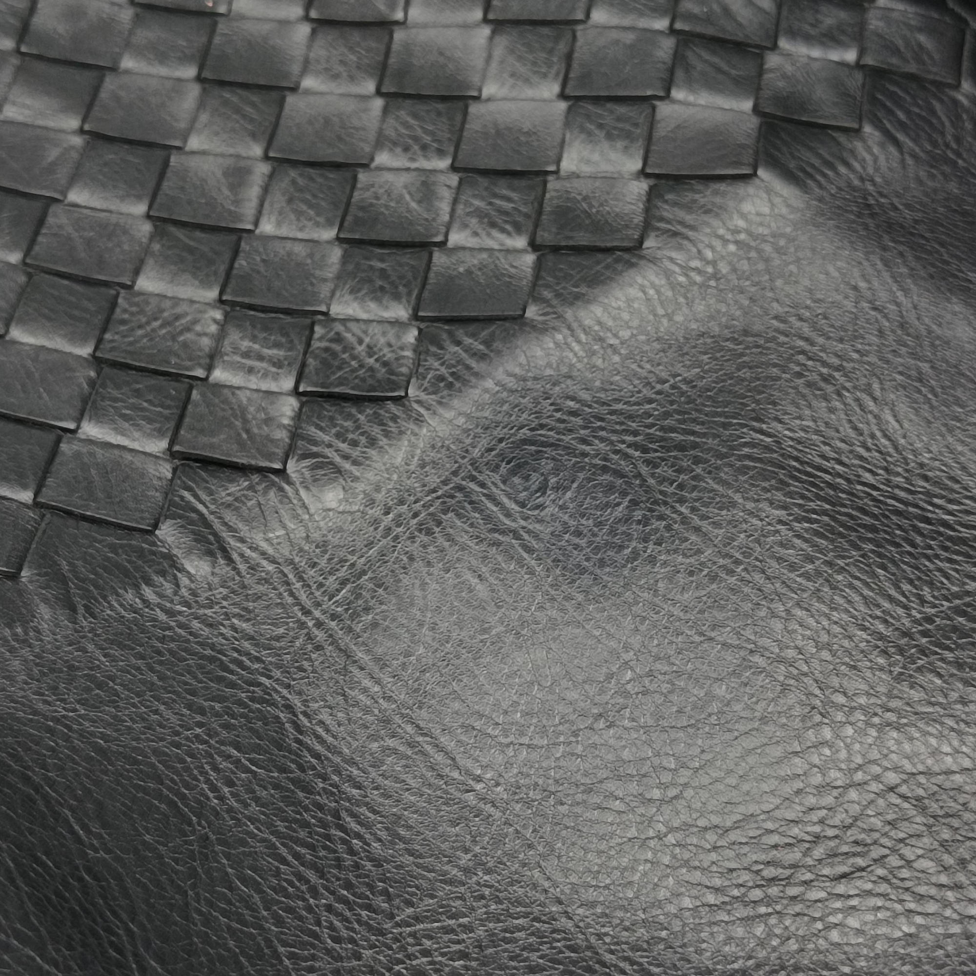 Pre-owned Bottega Veneta Intrecciato Black lambskin  shoulderbag | stylenewstar