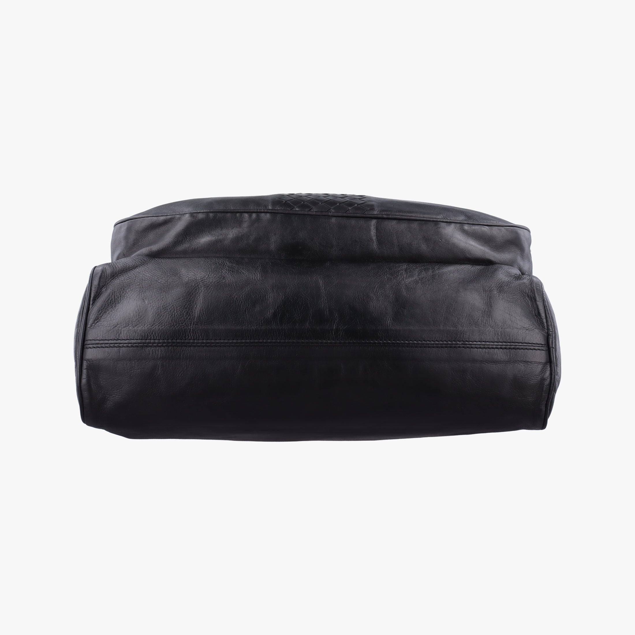 Pre-owned Bottega Veneta Intrecciato Black lambskin  shoulderbag | stylenewstar