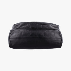 Pre-owned Bottega Veneta Intrecciato Black lambskin  shoulderbag | stylenewstar