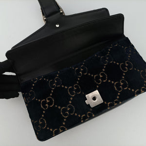 Pre-owned Gucci Dionysus Navy velour 499623 shoulderbag | stylenewstar