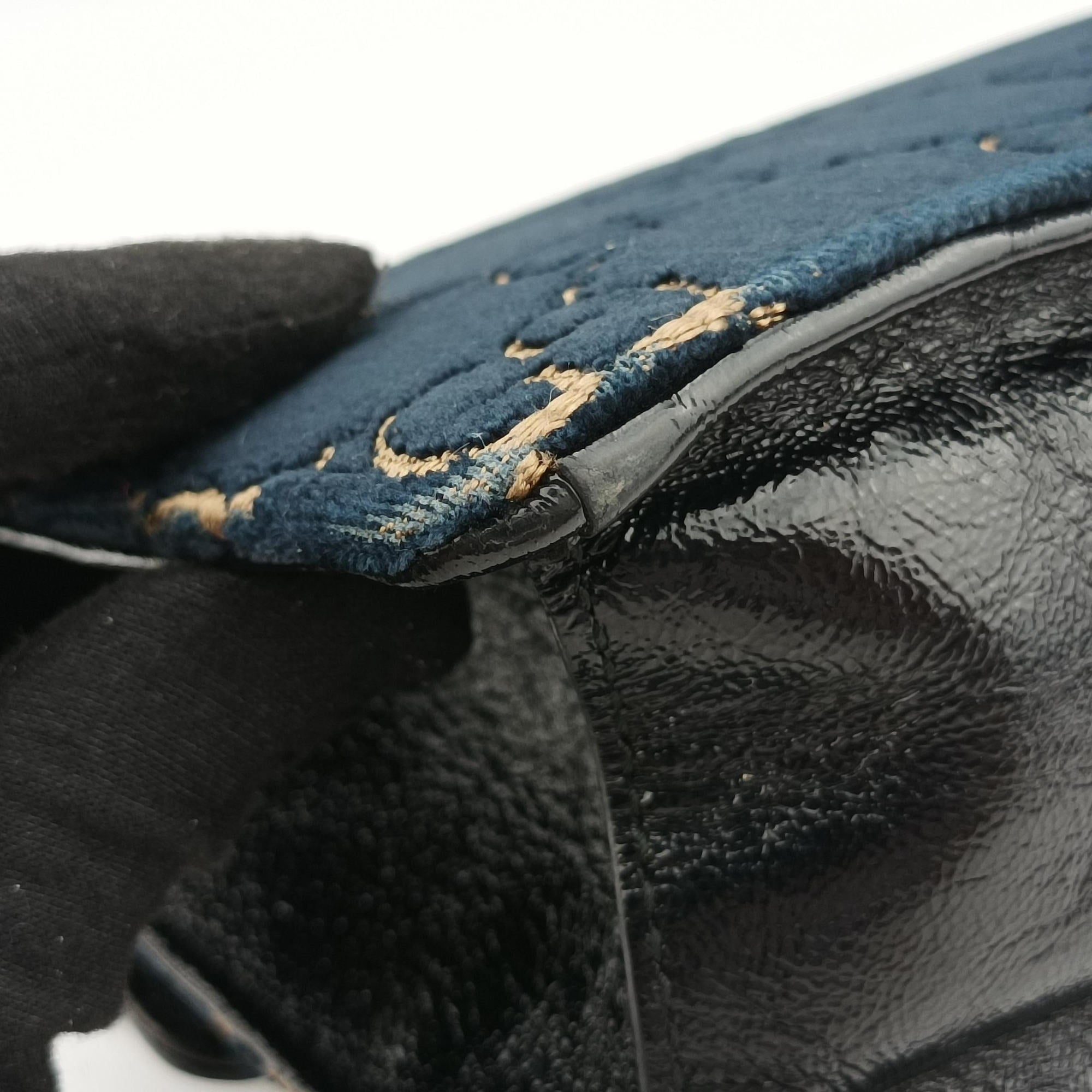 Pre-owned Gucci Dionysus Navy velour 499623 shoulderbag | stylenewstar