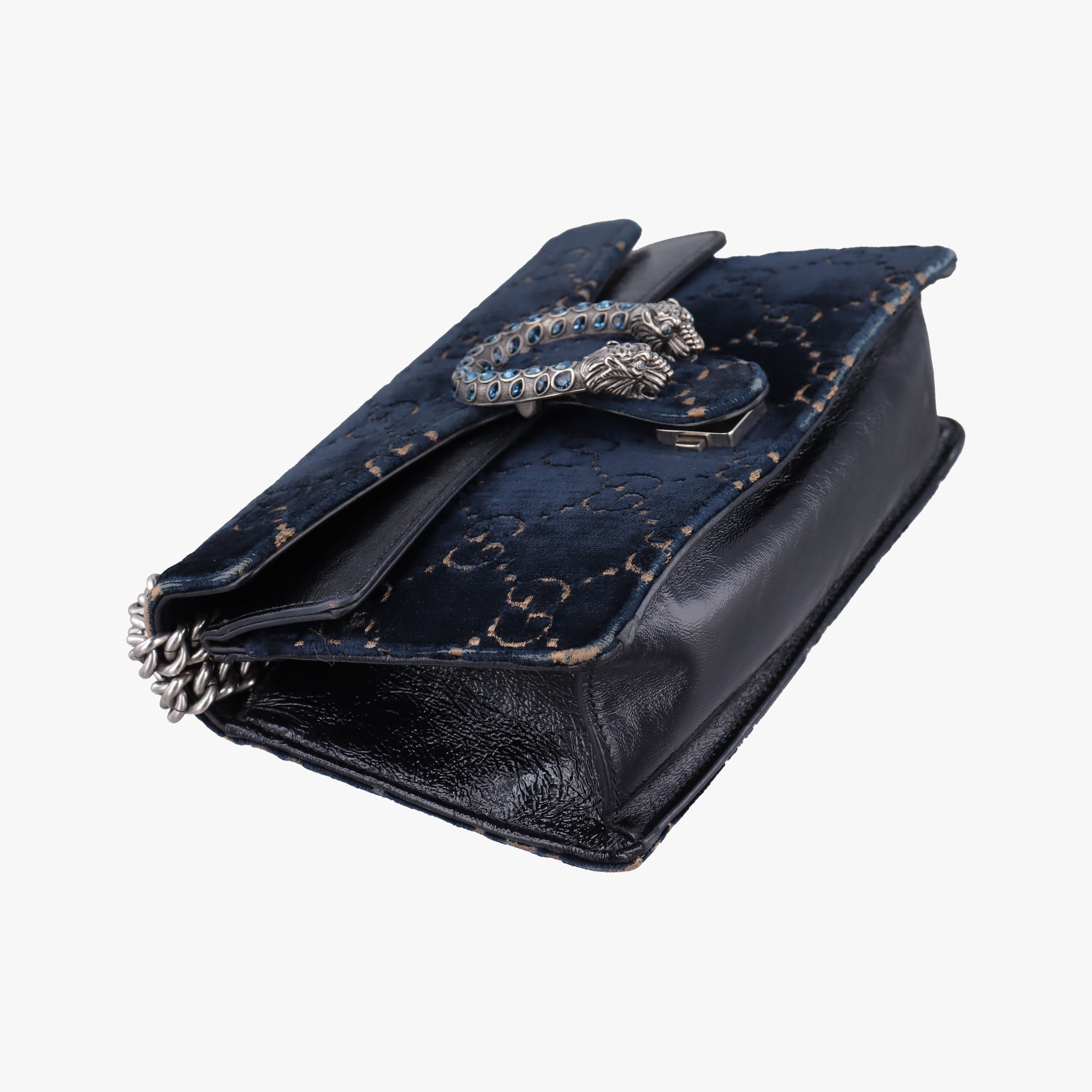 Pre-owned Gucci Dionysus Navy velour 499623 shoulderbag | stylenewstar