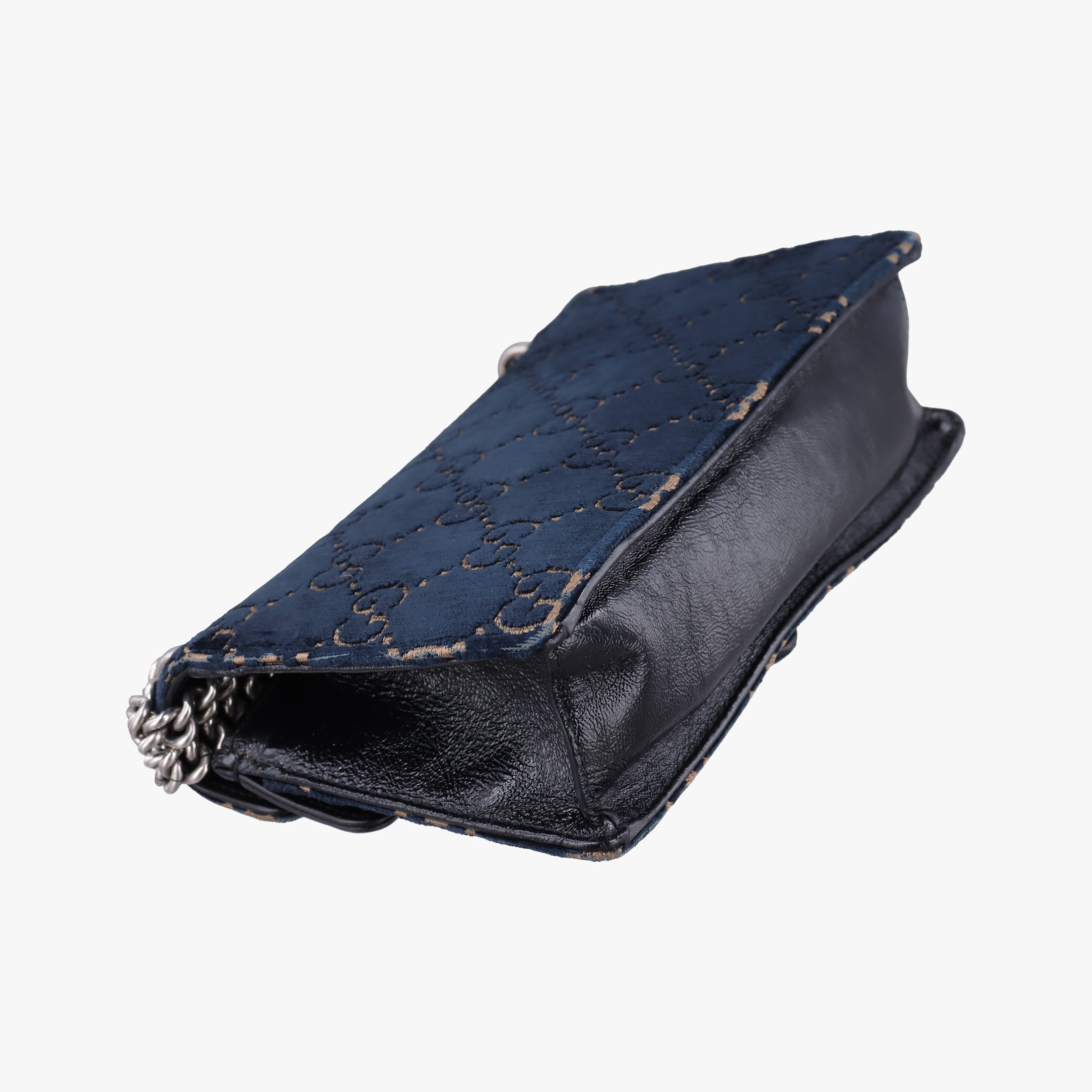 Pre-owned Gucci Dionysus Navy velour 499623 shoulderbag | stylenewstar