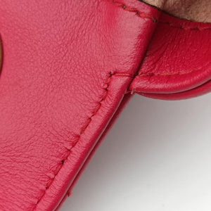 Pre-owned Gucci GG Marmont Red Leather 446744 shoulderbag | stylenewstar