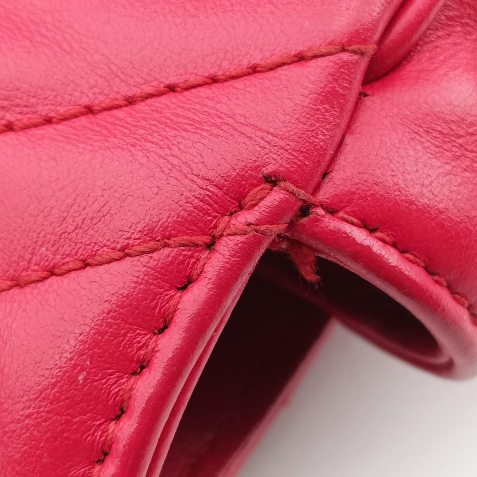 Pre-owned Gucci GG Marmont Red Leather 446744 shoulderbag | stylenewstar