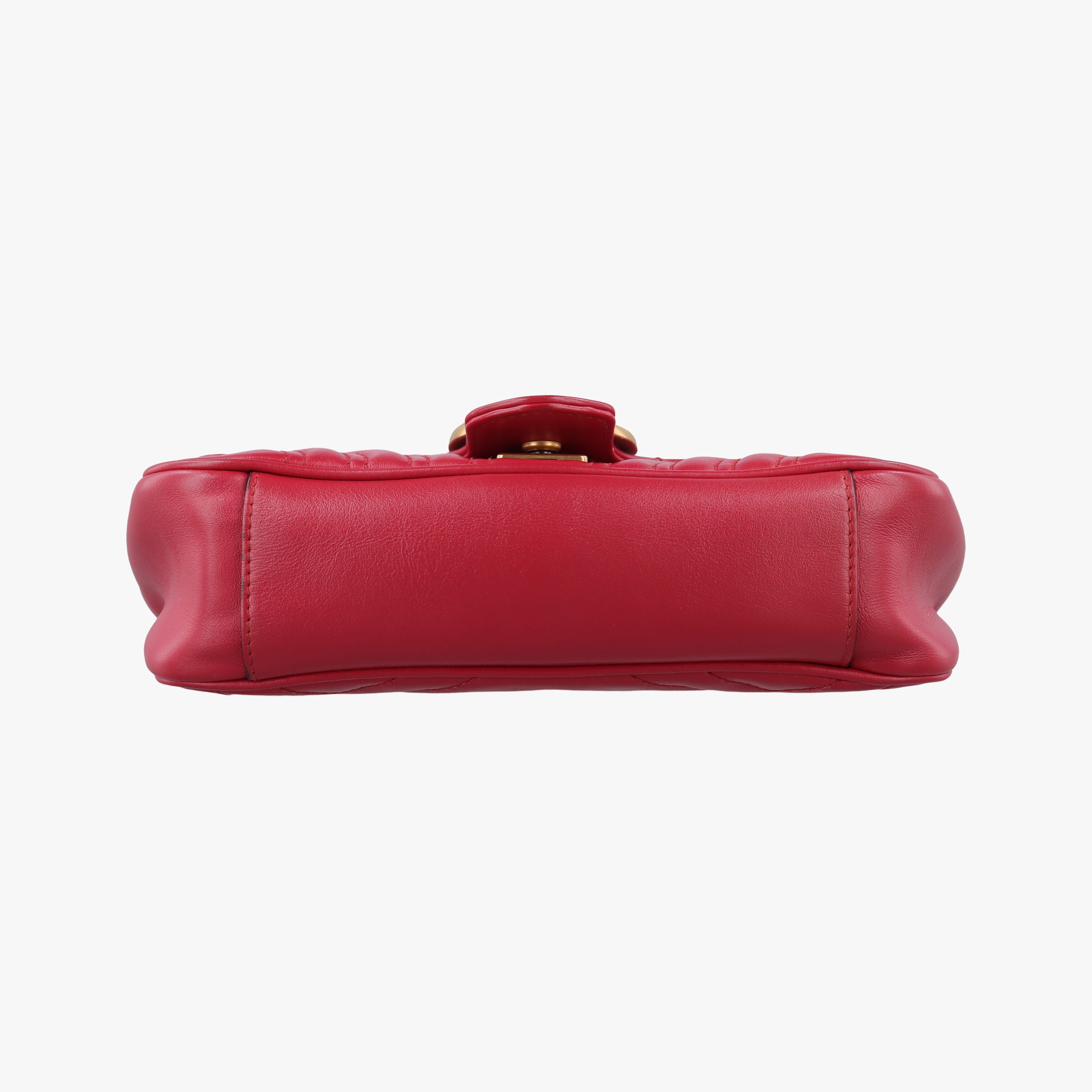 Pre-owned Gucci GG Marmont Red Leather 446744 shoulderbag | stylenewstar