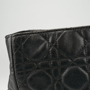 Pre-owned Christian Dior Lady Dior Black lambskin  shoulderbag | stylenewstar
