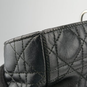 Pre-owned Christian Dior Lady Dior Black lambskin  shoulderbag | stylenewstar
