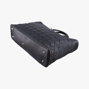 Pre-owned Christian Dior Lady Dior Black lambskin  shoulderbag | stylenewstar