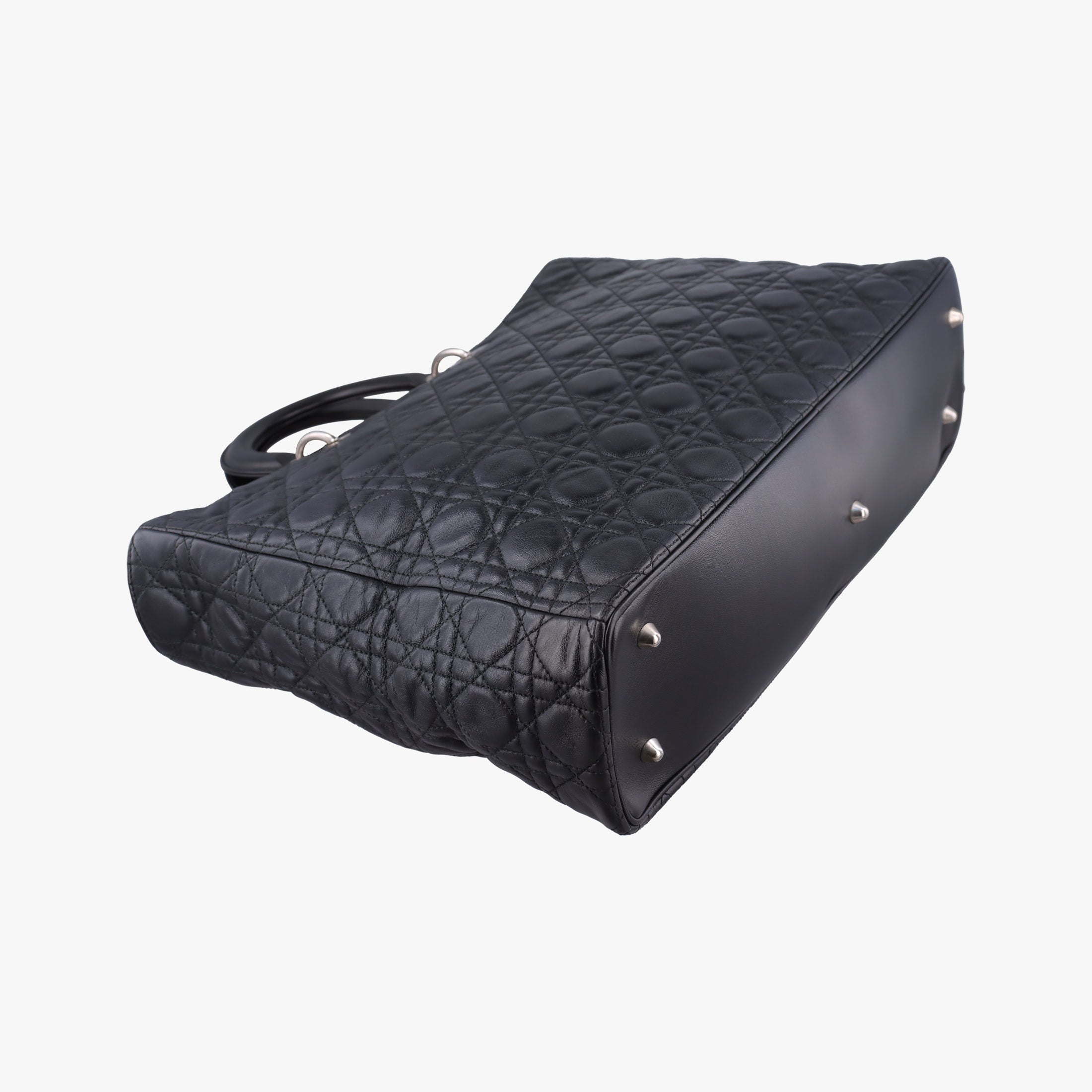 Pre-owned Christian Dior Lady Dior Black lambskin  shoulderbag | stylenewstar