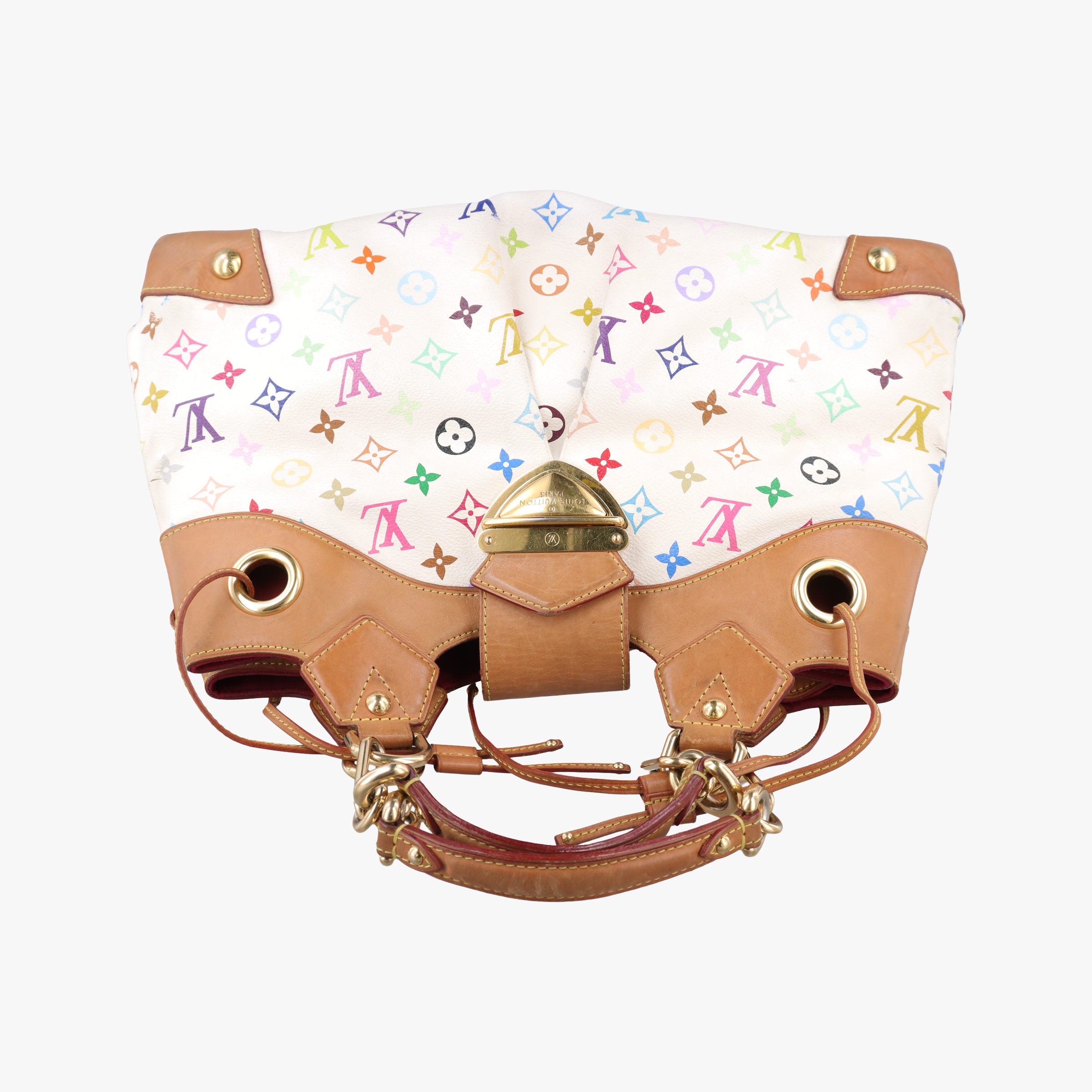Vintage Louis Vuitton URSULA white Monogram Multicolor M40123 handbag | stylenewstar