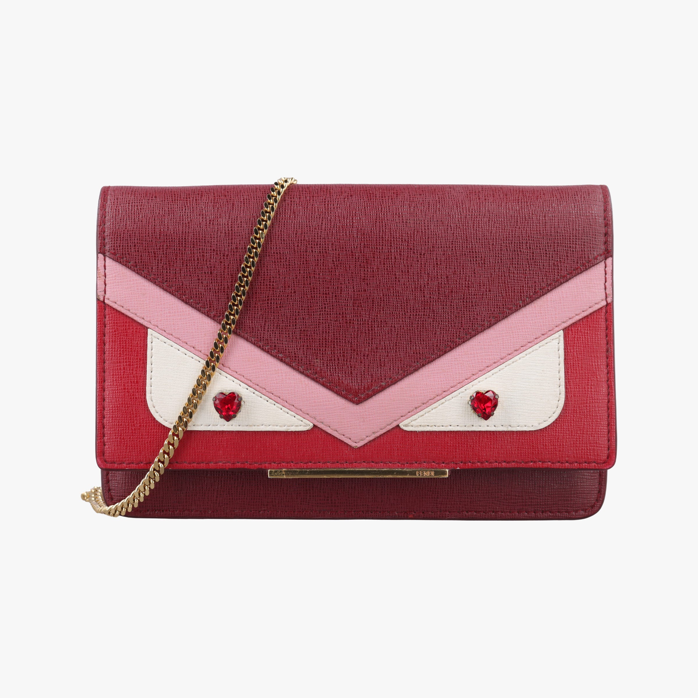 Pre-owned Fendi Monster Eyes Tube Multicolour Leather 8M0346 shoulderbag | stylenewstar