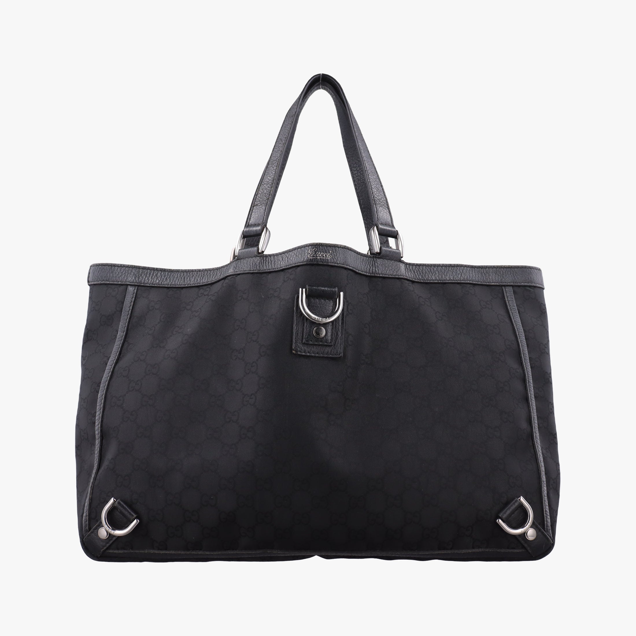 Secondhand Gucci Abbey Black Canvas × Leather 293580 handbag | stylenewstar