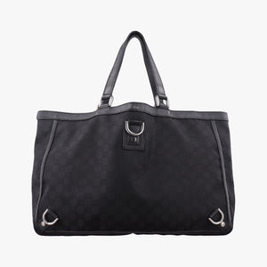Secondhand Gucci Abbey Black Canvas × Leather 293580 handbag | stylenewstar