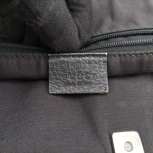 Secondhand Gucci Abbey Black Canvas × Leather 293580 handbag | stylenewstar