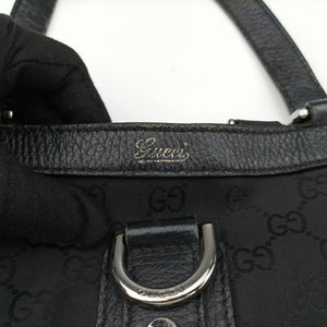 Secondhand Gucci Abbey Black Canvas × Leather 293580 handbag | stylenewstar