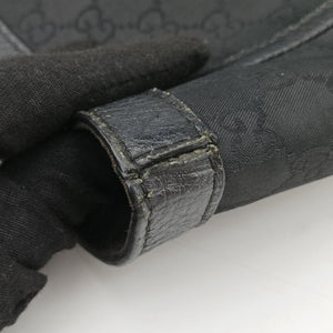 Secondhand Gucci Abbey Black Canvas × Leather 293580 handbag | stylenewstar